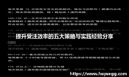 提升受注效率的五大策略与实践经验分享
